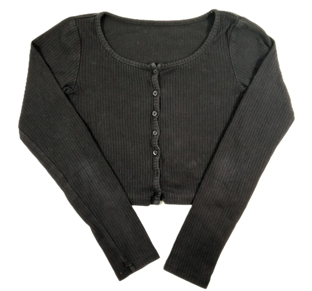 crop top s dlouhým rukávem