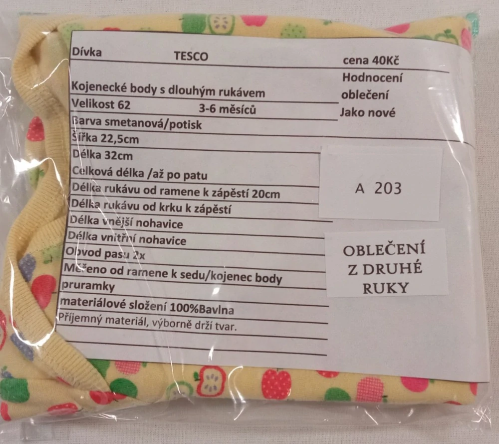 body s dlouhým rukávem